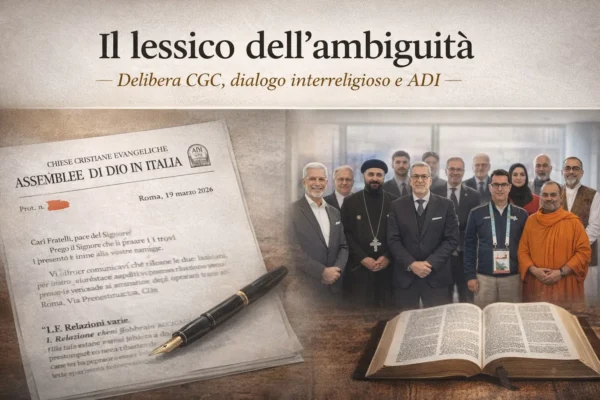 Il lessico dell’ambiguità. La delibera del CGC tra dialogo interreligioso e ipocrisia teologica